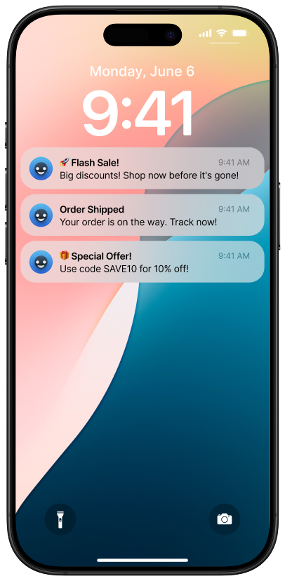 device with notification